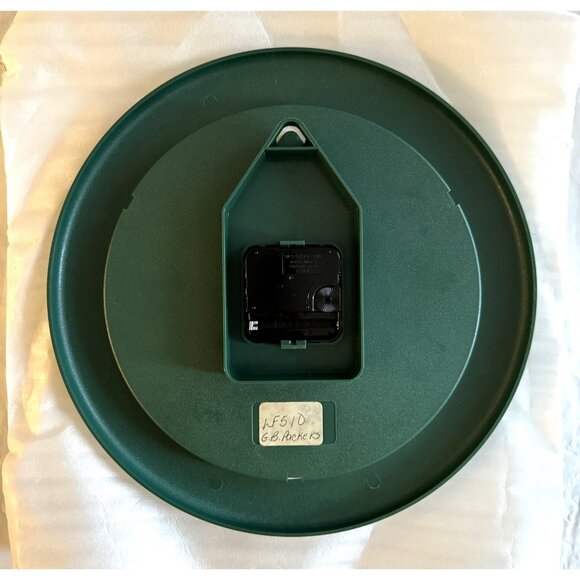 1995 Green Bay Packers Bulova Wall Clock NFL Football Round 11.5" Analog New Box - Picture 4 of 7